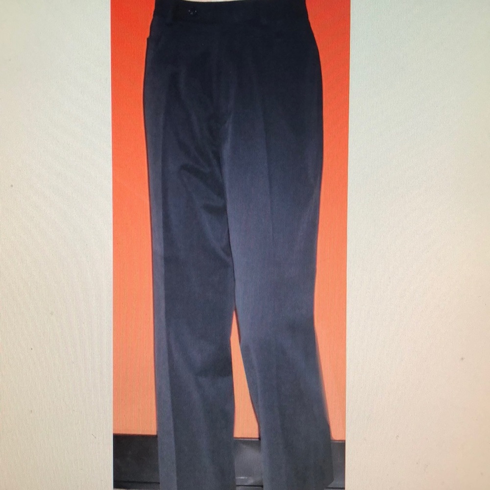 Brandini Flat Front Wrinkle Free Black Pants NEW